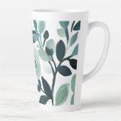 Tasse Latte Elégant bleu Aqua motifs floraux Conception de la (Droite)