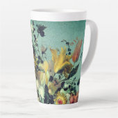 Tasse Latte Elégant bleu floral (Angle droit)