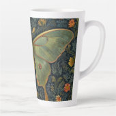 Tasse Latte Élégant boho rétro Luna moth botanique (Droite)