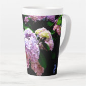 Tasse Latte Élégant boho rose violet bleu floral Meilleure mam (Angle droit)