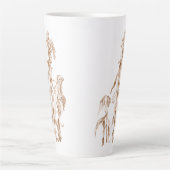 Tasse Latte Elegant Botanical Cozy Ink Art (Devant)