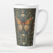 Tasse Latte Élégant buho rétro papillon botanique verdure (Droite)