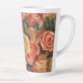 Tasse Latte Elégant café Rose rose rose jaune floral (Droite)