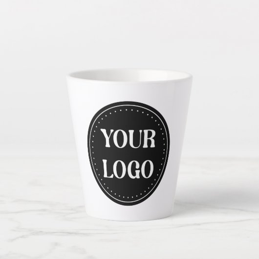 Tasse Latte élégant, contemporain, poli et personnalisable (Devant)