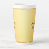 Tasse Latte Élégant Faux Gold Moderne Script manuscrit (Devant)
