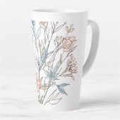 Tasse Latte Elegant Floral Bloom Art | Modern Botanical Flower (Angle droit)