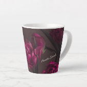 Tasse Latte Elegant floral Personalized message (Angle droit)