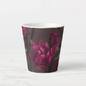 Tasse Latte Elegant floral Personalized message (Devant)