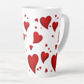 Tasse Latte Élégant Glam Fab Chic élégant Red Heart tendance (Angle droit)