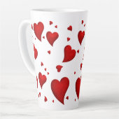 Tasse Latte Élégant Glam Fab Chic élégant Red Heart tendance (Angle gauche)