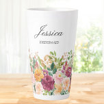 Tasse Latte Elégant jardin de fleurs Rose de couleur d'aquarel<br><div class="desc">Voici notre Elegant Monogramme Rose d'aquarelle Flower Garden Latte Mug. Doté d'une aquarelle florale illustrée et d'un texte élégant pouvant être personnalisé. Il ajoute une touche nature à votre style. Convient comme un cadeau de servante d'honneur ou une faveur de wadd.</div>