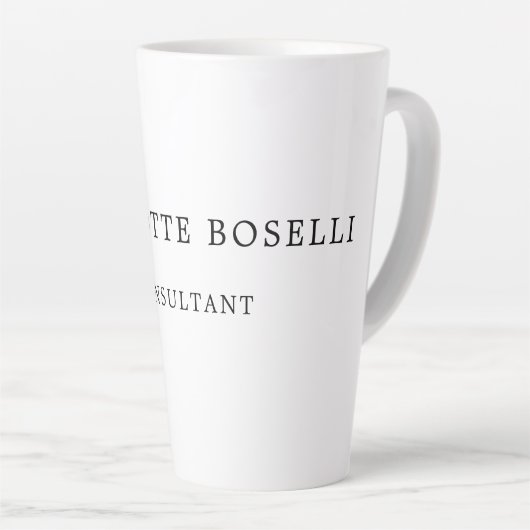 Tasse Latte Élégant minimaliste professionnel classique (Angle droit)