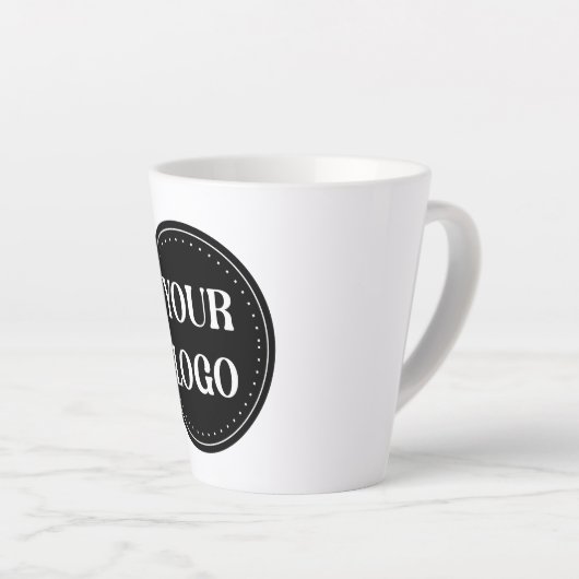 Tasse Latte élégant, moderne, raffiné et éditable. (Angle droit)