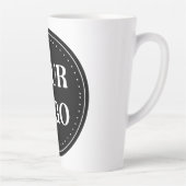 Tasse Latte élégant, moderne, raffiné et éditable. (Droite)