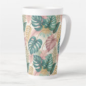 Tasse Latte Elegant Monsteras Gold (Angle droit)