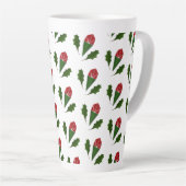 Tasse Latte Élégant motif floral Abstrait Roses et Feuilles (Angle droit)