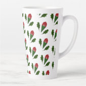 Tasse Latte Élégant motif floral Abstrait Roses et Feuilles (Droite)