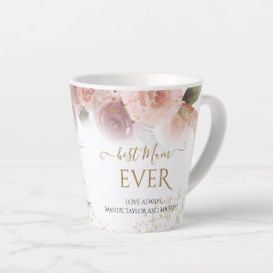 Tasse Latte Élégant nom de la meilleure Parties scintillant fl