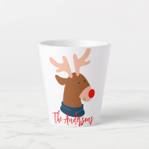 Tasse Latte Élégant Notre Premier Noël en tant que Couple Mons