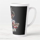 Tasse Latte Élégant poteau en coiffure et couronne Personnalis (Droite)