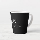Tasse Latte Élégant professionnel simple Monogramme minimalist (Angle droit)