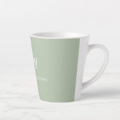 Tasse Latte Élégant professionnel simple Monogramme minimalist (Droite)