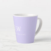 Tasse Latte Élégant professionnel simple Monogramme minimalist (Angle droit)
