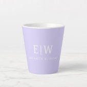 Tasse Latte Élégant professionnel simple Monogramme minimalist (Devant)