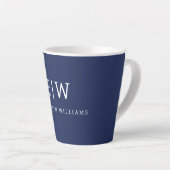 Tasse Latte Élégant professionnel simple Monogramme minimalist (Angle droit)