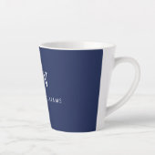 Tasse Latte Élégant professionnel simple Monogramme minimalist (Droite)