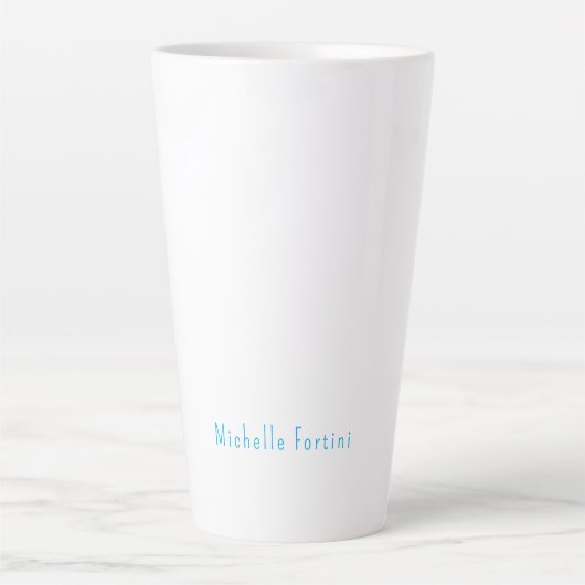 Tasse Latte Élégant Simple Minimaliste (Devant)