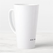 Tasse Latte Élégant Simple Noir & Blanc Minimaliste (Angle gauche)