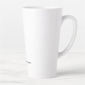 Tasse Latte Élégant Simple Noir & Blanc Minimaliste (Droite)