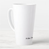 Tasse Latte Élégant Simple Noir & Blanc Minimaliste (Angle gauche)