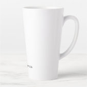 Tasse Latte Élégant Simple Noir & Blanc Minimaliste (Droite)