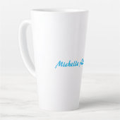 Tasse Latte Élégant style rétro Ciel bleu blanc (Angle gauche)