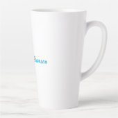 Tasse Latte Élégant style rétro Ciel bleu blanc (Droite)