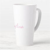 Tasse Latte Élégant stylé tendance unique écriture manuscrite  (Angle droit)