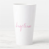 Tasse Latte Élégant stylé tendance unique écriture manuscrite  (Devant)