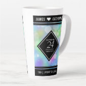 Tasse Latte Élégante 24e anniversaire du Mariage Opal (Angle droit)
