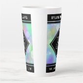 Tasse Latte Élégante 34e anniversaire du Mariage Opal (Devant)