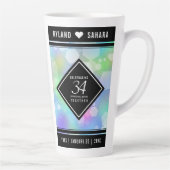 Tasse Latte Élégante 34e anniversaire du Mariage Opal (Droite)