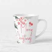 Tasse Latte Elégante aquarelle Botanique Noël (Droite)