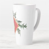Tasse Latte Elégante aquarelle Botanique Noël (Angle droit)