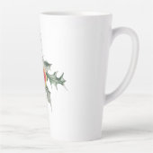 Tasse Latte Elégante aquarelle Botanique Noël (Droite)