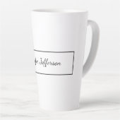 Tasse Latte Élégante écriture moderne à la main Plain Professi (Angle droit)