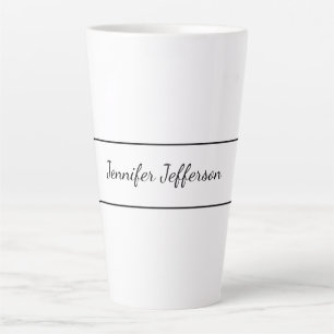 Tasse Latte Élégante écriture moderne à la main Plain Professi