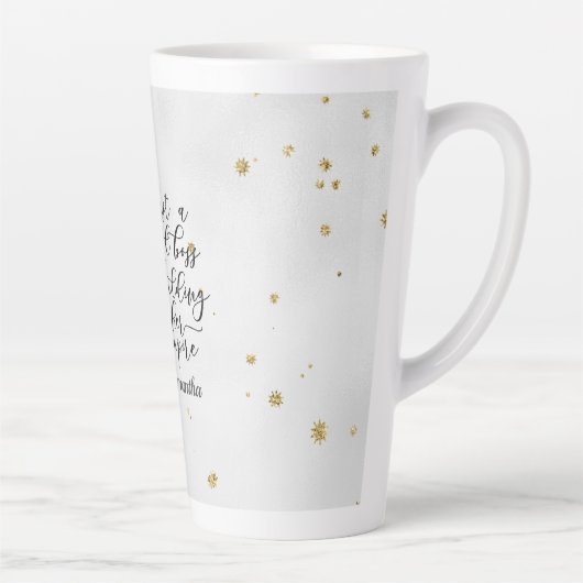Tasse Latte Élégante et mignonne dame | Boss fille | Gris (Droite)