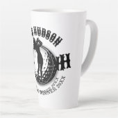 Tasse Latte Elégante femme Golf Monogramme Design (Angle droit)