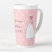 Tasse Latte Elégante robe de mariage heureux douche nuptiale (Angle droit)